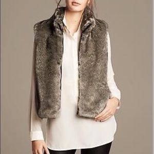 Banana Republic faux fur vest